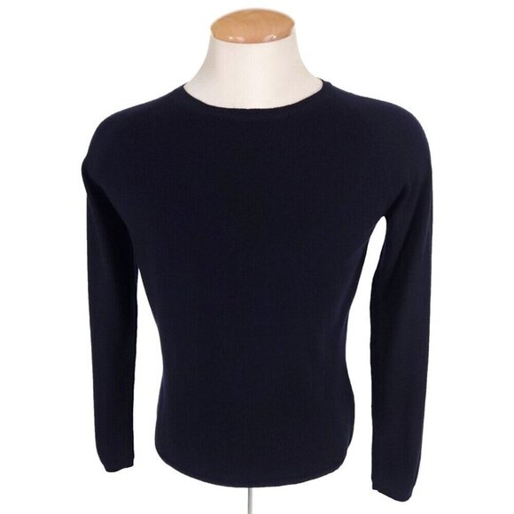 Hemmond Extra Fine Merino Wool Sweater IT 46/L US S Mens Navy Blue NWT - Picture 1 of 12